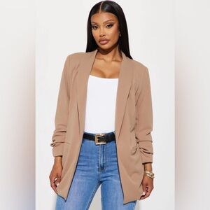 Fashion Nova Celine Taupe Blazer – Chic + Effortless Vibes ✨